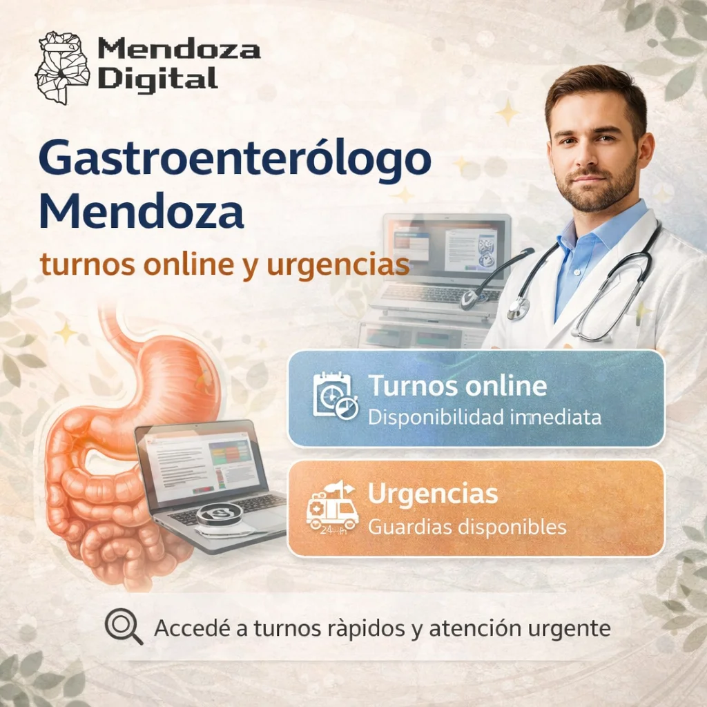 Gastroenterólogo Mendoza turnos online y urgencias