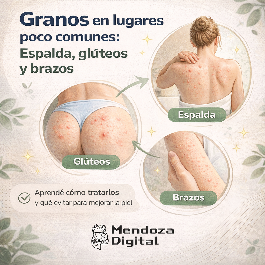 Granos en lugares poco comunes Espalda, glúteos y brazos