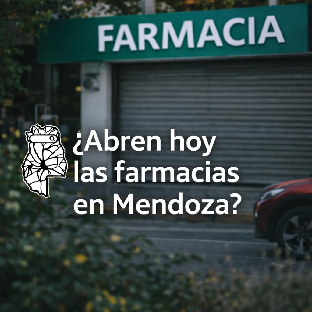 Abren hoy las farmacias en Mendoza