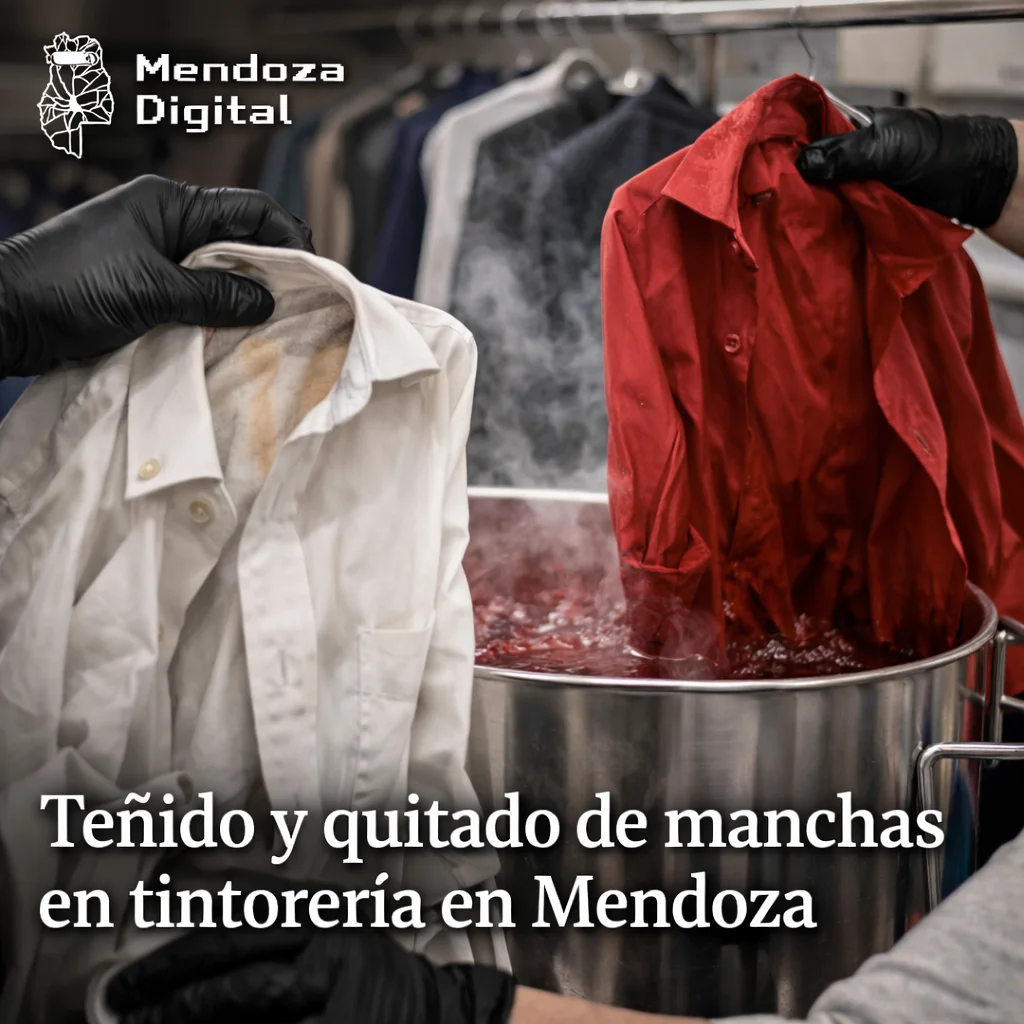 Teñido y quitado de manchas en tintorería en Mendoza