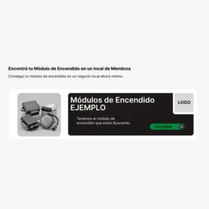 Espacio publicitario en alquiler para negocios de venta sobre Módulos para Encendido en Mendoza