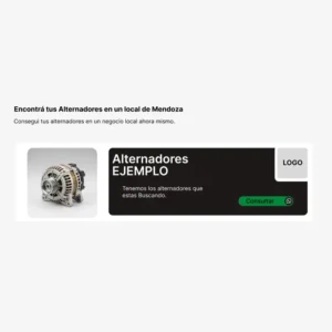 Espacio publicitario en alquiler para negocios de venta sobre Alternadores Mendoza
