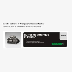 Espacio publicitario en alquiler para negocios de venta de sobre Burros de Arranque en Mendoza