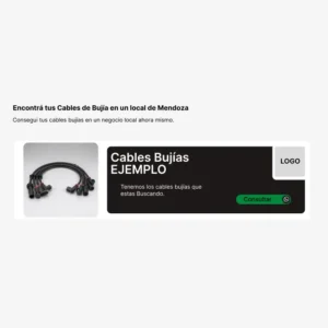 Espacio publicitario en alquiler para negocios de venta de sobre cables bujías en Mendoza