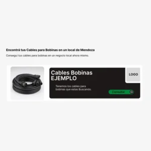 Espacio publicitario en alquiler para negocios de venta de sobre cables para bobinas en Mendoza