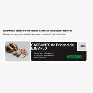 Espacio publicitario en alquiler para negocios de venta de Carbones Encendido en Mendoza