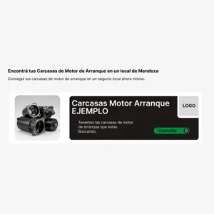 Espacio publicitario en alquiler para negocios de venta sobre carcasas de motor de Arranque en Mendoza