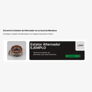 Espacio publicitario en alquiler para negocios de venta sobre Estator de alternador en Mendoza