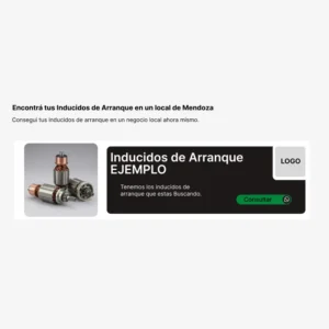 Espacio publicitario en alquiler para negocios de venta sobre Inducidos de Arranque en Mendoza