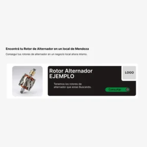 Espacio publicitario en alquiler para negocios de venta sobre Rotor de alternadores en Mendoza