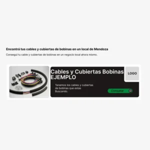 Espacio publicitario en alquiler para negocios de venta de cables y cubiertas de bobinas en Mendoza