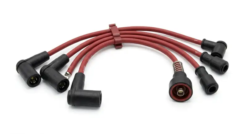 Kit de cables de bujías siliconados rojos de alta conductividad con terminales en Mendoza