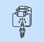 Ícono de bujía y distribución eléctrica para la categoría de carbones de encendido y arranque en Mendoza