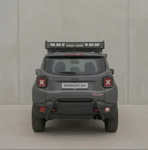 Vista trasera exterior de SUV Jeep Renegade 4x4 en venta en Mendoza.