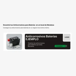Espacio publicitario en alquiler para negocios de venta sobre Anticorrosivos para Baterías en Mendoza