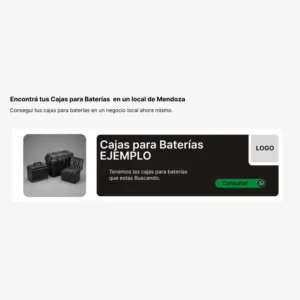 Espacio publicitario en alquiler para negocios de venta sobre Cajas de Baterías en Mendoza