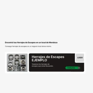 Espacio publicitario en alquiler para negocios de venta sobre Herrajes de Escapes en Mendoza