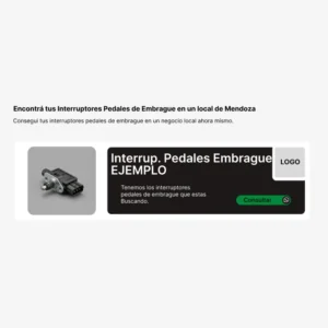 Espacio publicitario en alquiler para negocios de venta sobre interruptores pedales de embrague en Mendoza