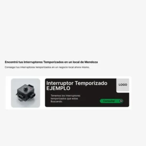 Espacio publicitario en alquiler para negocios de venta sobre interruptores Temporizados en Mendoza