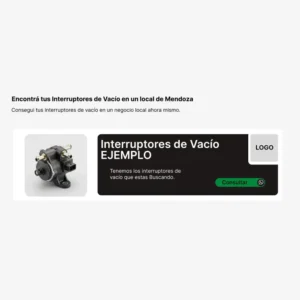 Espacio publicitario en alquiler para negocios de venta sobre interruptores de Vacío en Mendoza