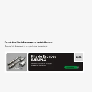Espacio publicitario en alquiler para negocios de venta sobre Kits de Escapes en Mendoza