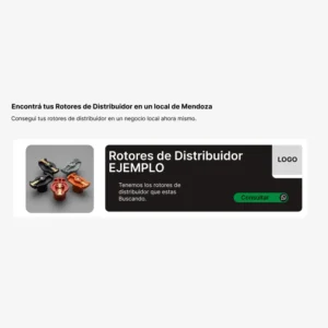 Espacio publicitario en alquiler para negocios de venta sobre Rotores de Distribuidor en Mendoza