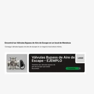 Espacio publicitario en alquiler para negocios de venta sobre Válvulas Bypass de Aire de Escape en Mendoza
