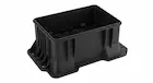 Caja plástica reforzada de color negro para resguardo y montaje de baterías lista para comprar online en Mendoza