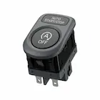 Interruptor pulsador automotriz de apagado automático de motor con inscripción auto start stop y bornes metálicos de conexión listo para comprar online en Mendoza
