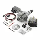 Kit completo de distribuidor electrónico automotor con módulo de encendido, cables, rotor, tapa transparente y juego de cables de conexión listo para comprar online en Mendoza