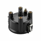 Tapa de distribuidor de encendido negra de 4 cilindros con contactos de bronce y clip de sujeción metálico listo para comprar online en Mendoza