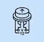 Gráfico lineal técnico de un interruptor pulsador eléctrico para optimización de página web en Mendoza.